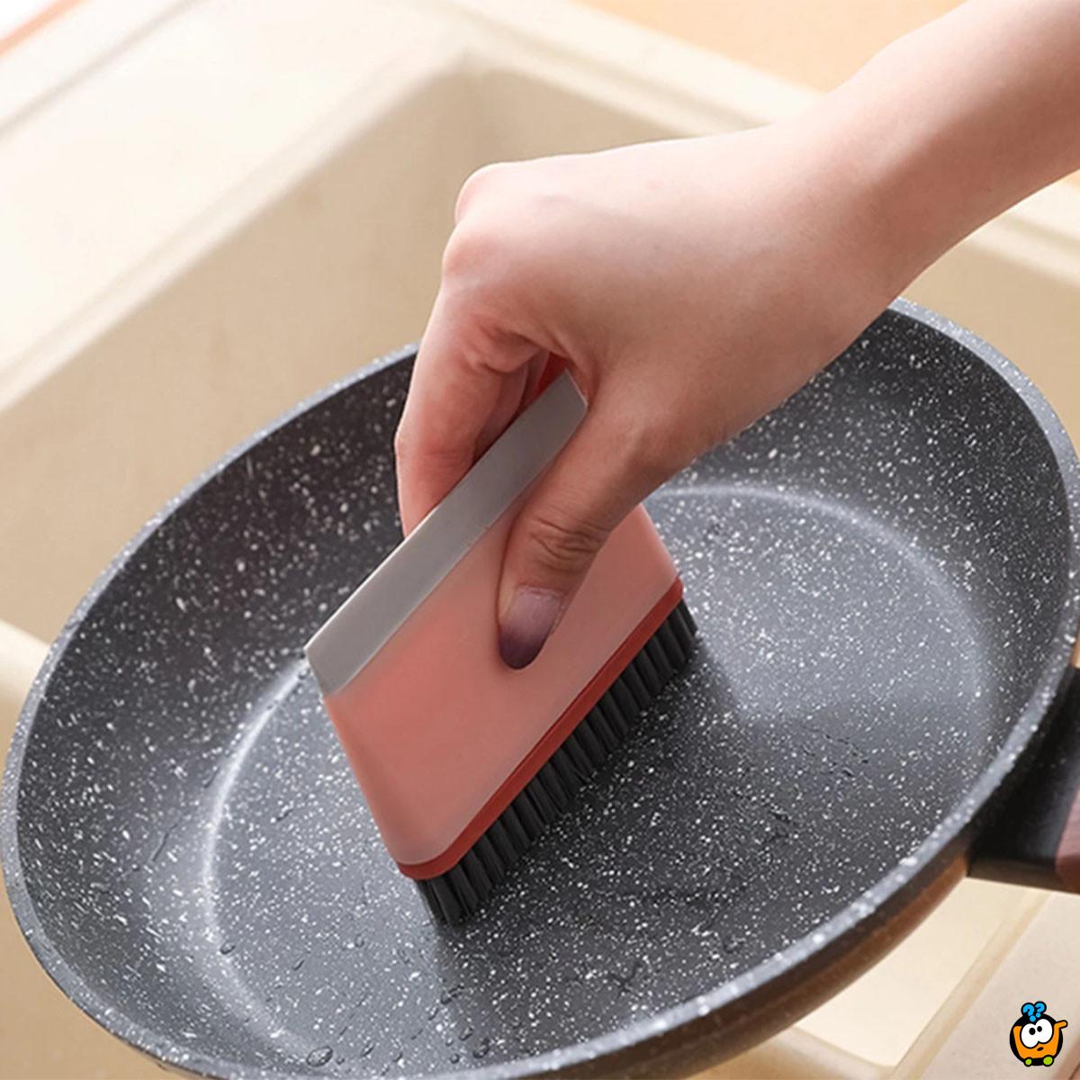 Rosa Sweep - Mini četka sa nežnim čekinjama i glatkom špatulom