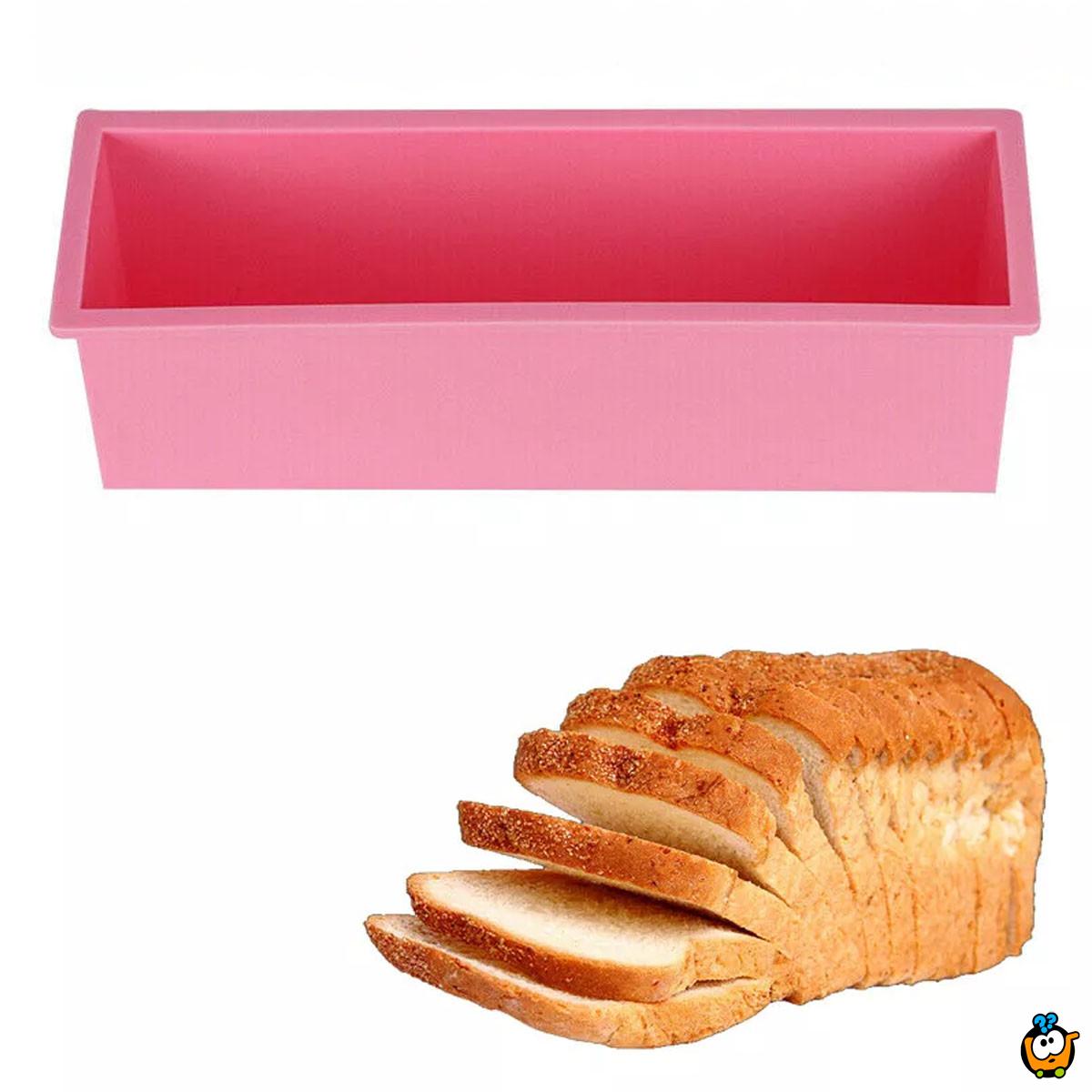 Pravougaoni silikonski kalup za domaći hleb