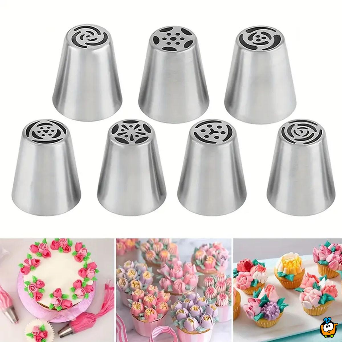 Rose Cake Set - Špric sa 7 nastavaka za ružice od šlaga