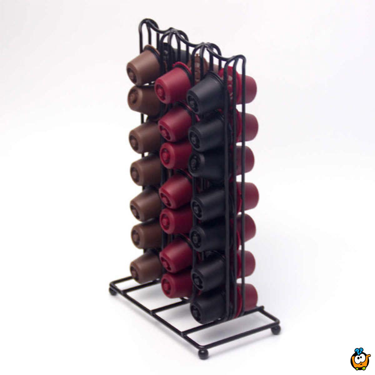 Crni stalak patrona za Nespresso kafu - 42 kapsule
