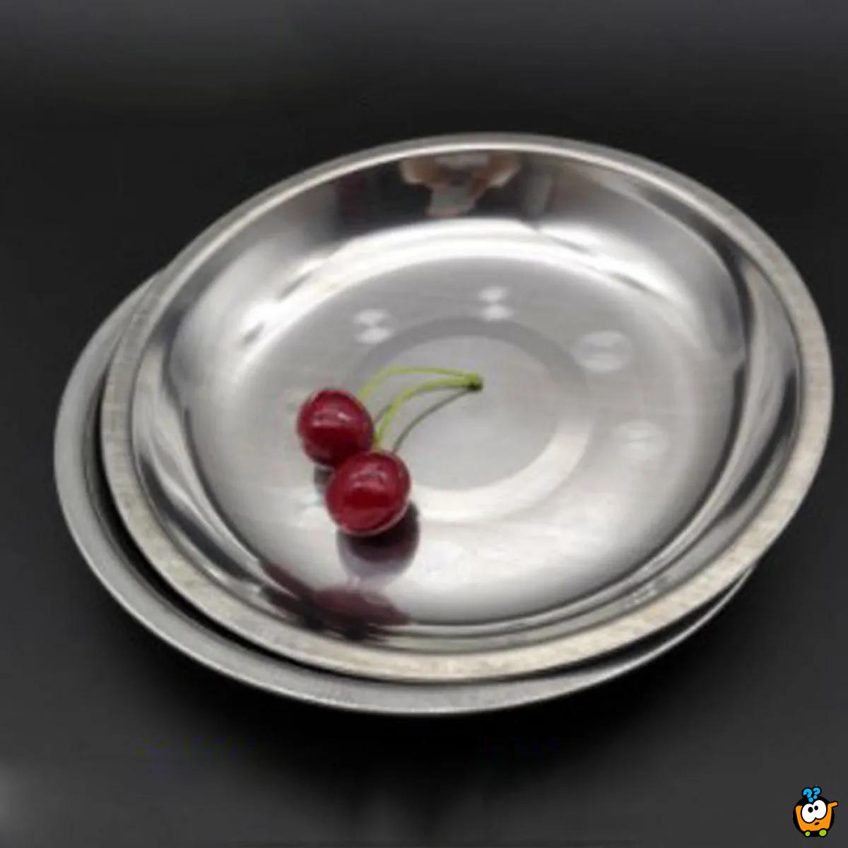 Oval Plate - Okrugli tanjir od nerđajućeg čelika