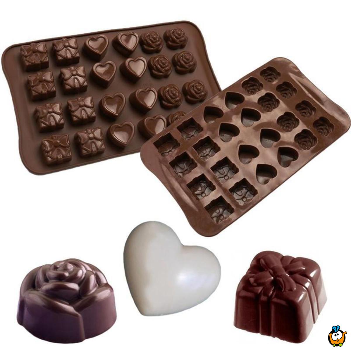 3D Chocolate Bombons - Silikonski kalup za pravljenje bombonjera 