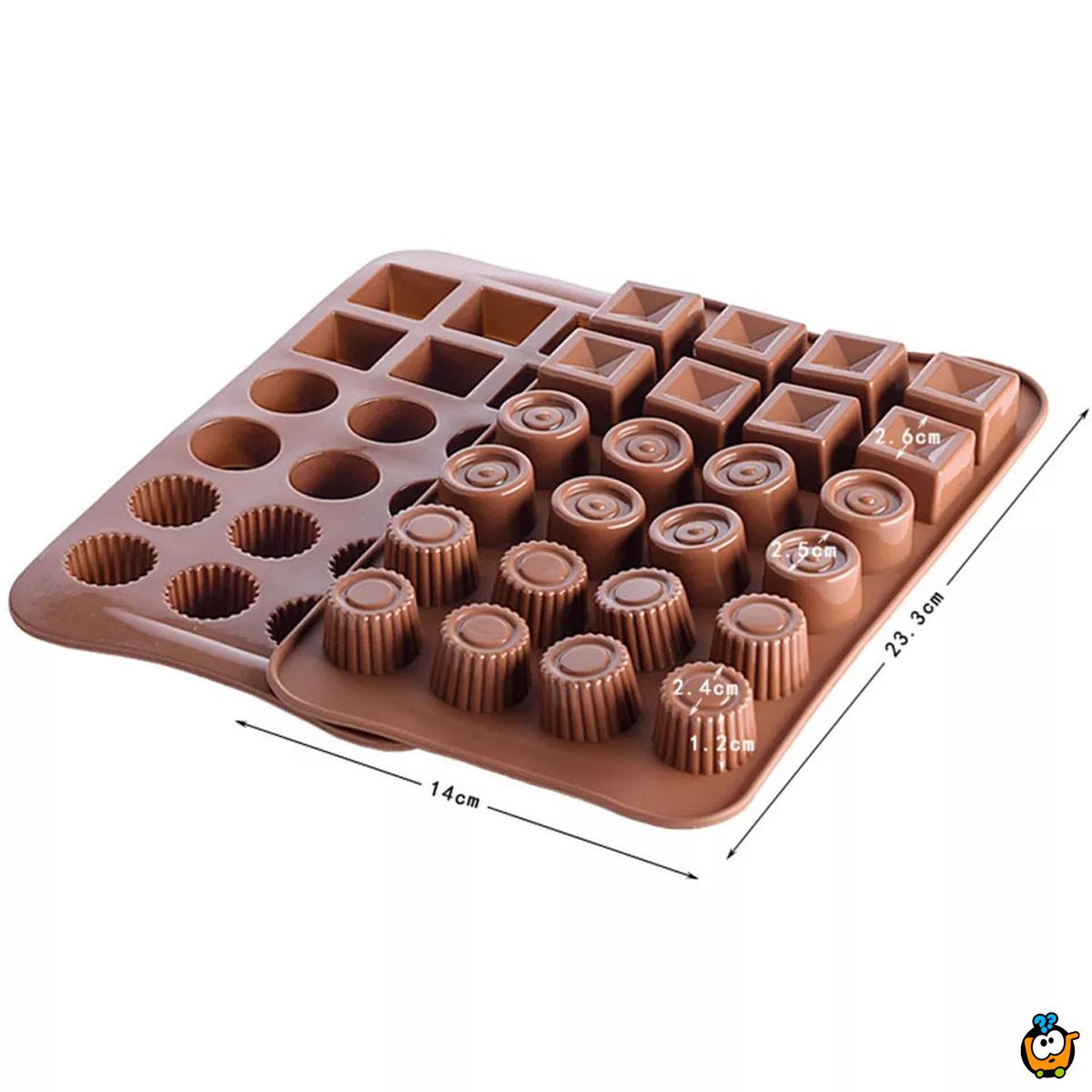 3D Chocolate Bombons - Silikonski kalup za pravljenje bombonjera 