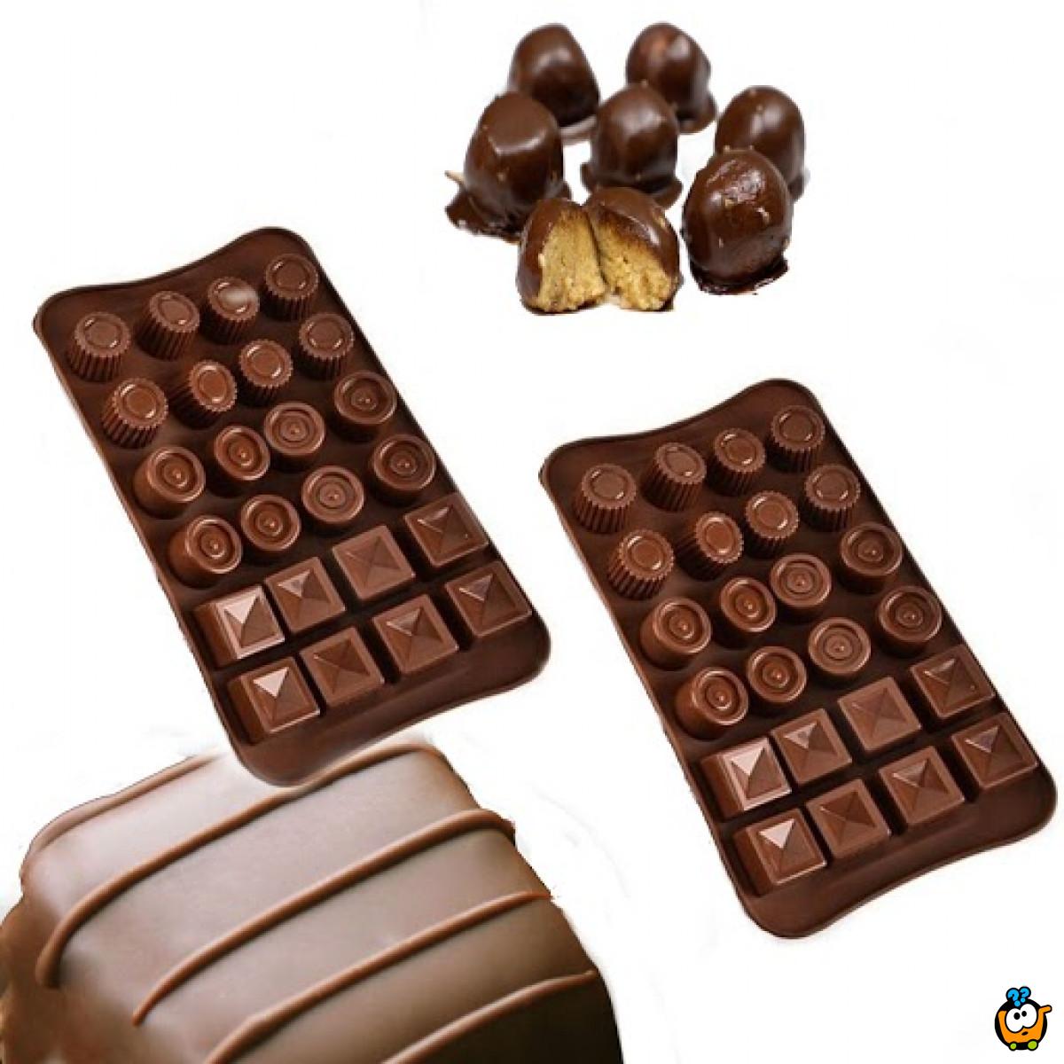 3D Chocolate Bombons - Silikonski kalup za pravljenje bombonjera 