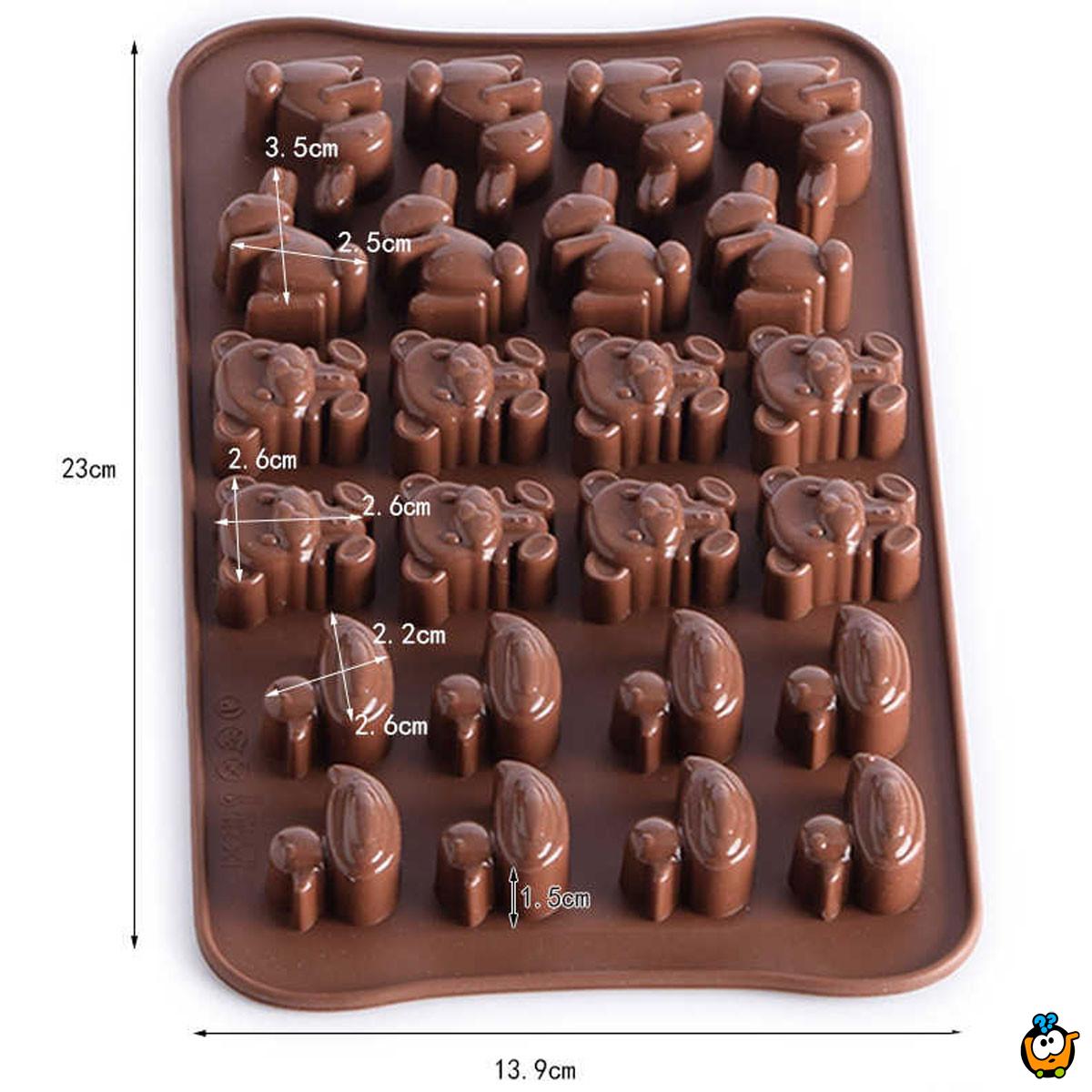 3D Chocolate Bombons - Silikonski kalup za pravljenje bombonjera 