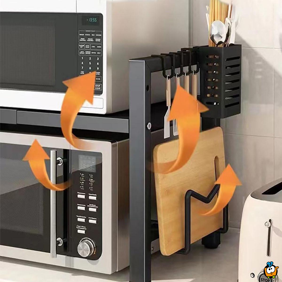 Praktični sklopivi stalak za mikrotalasnu i posuđe