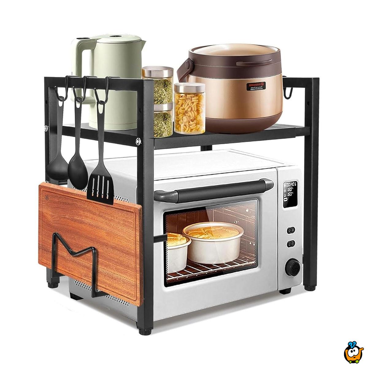 Praktični sklopivi stalak za mikrotalasnu i posuđe