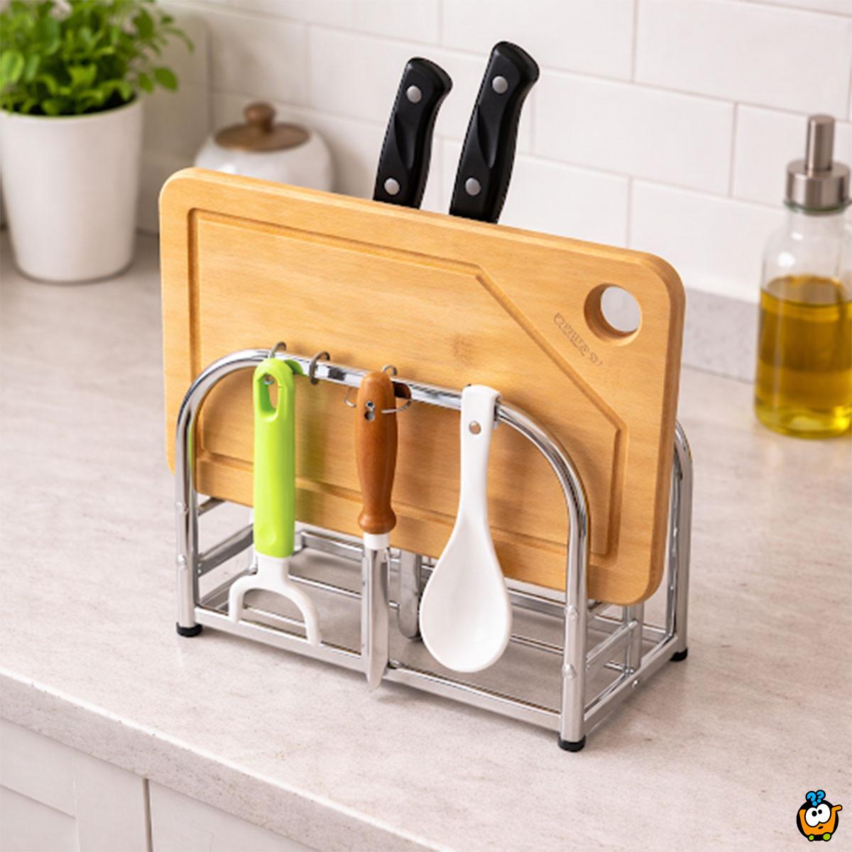Kompaktni kuhinjski organizer za noževe i dasku