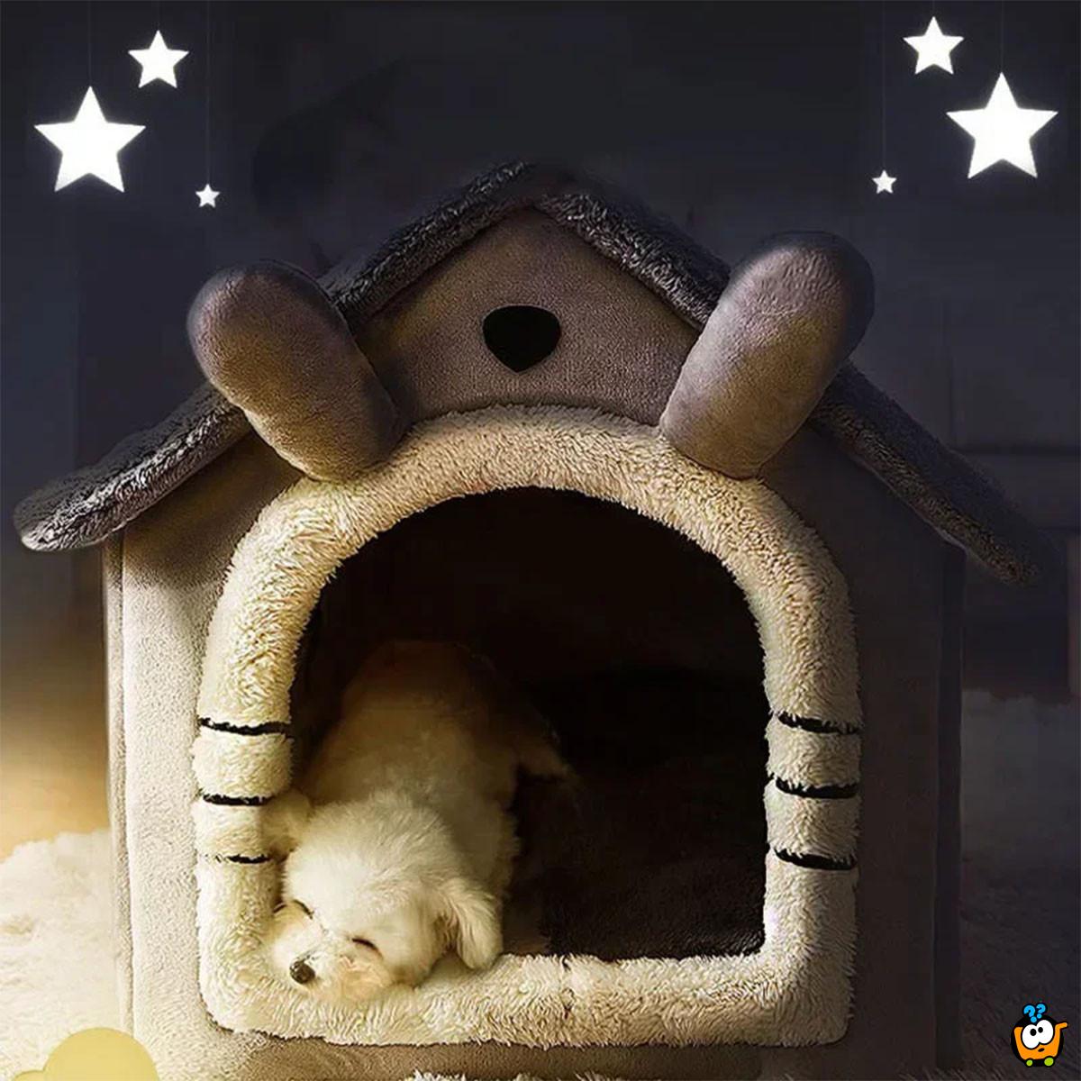 GREY Pet House - Udobna siva kućica za pse i mačke 