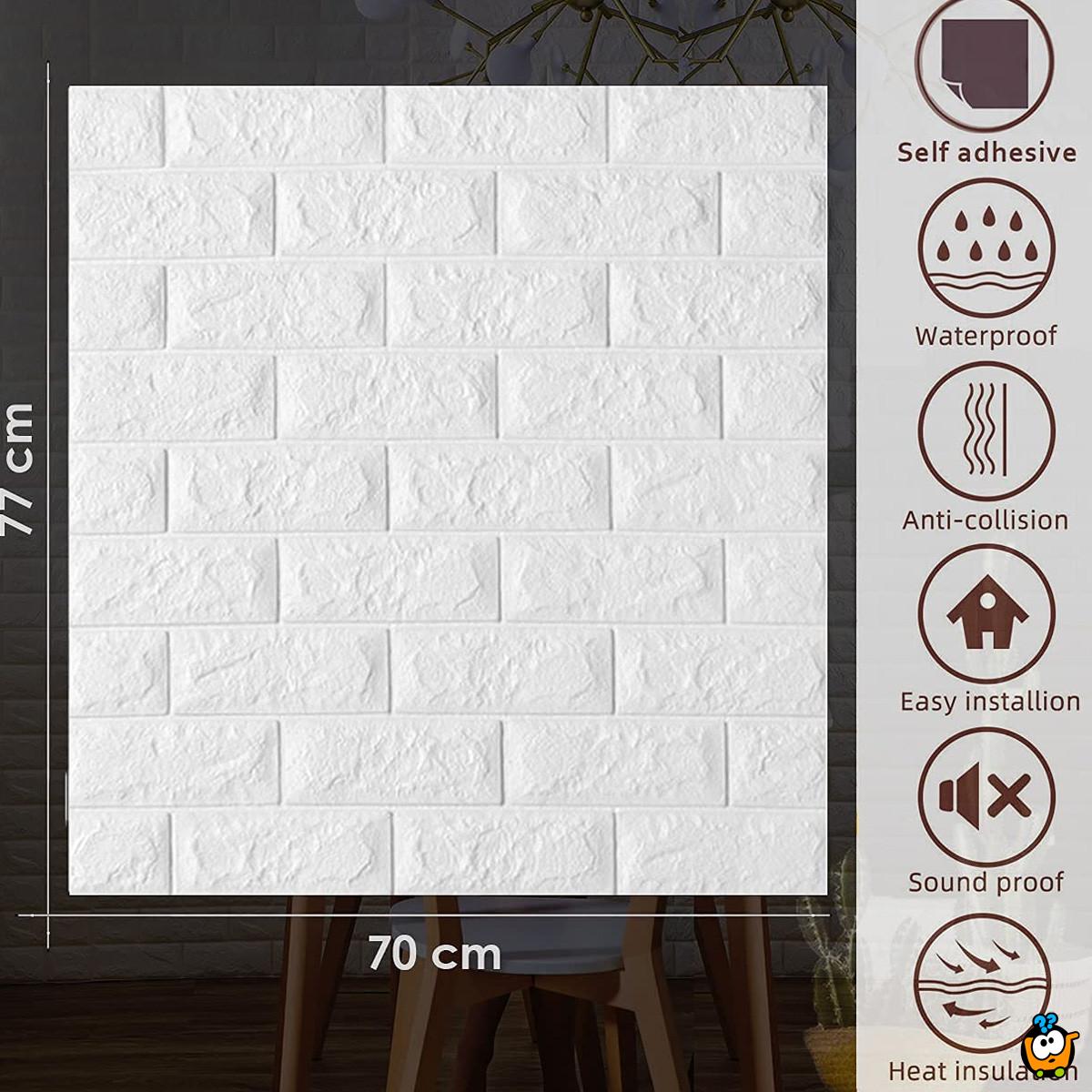 White brick - 3D stikeri za zid