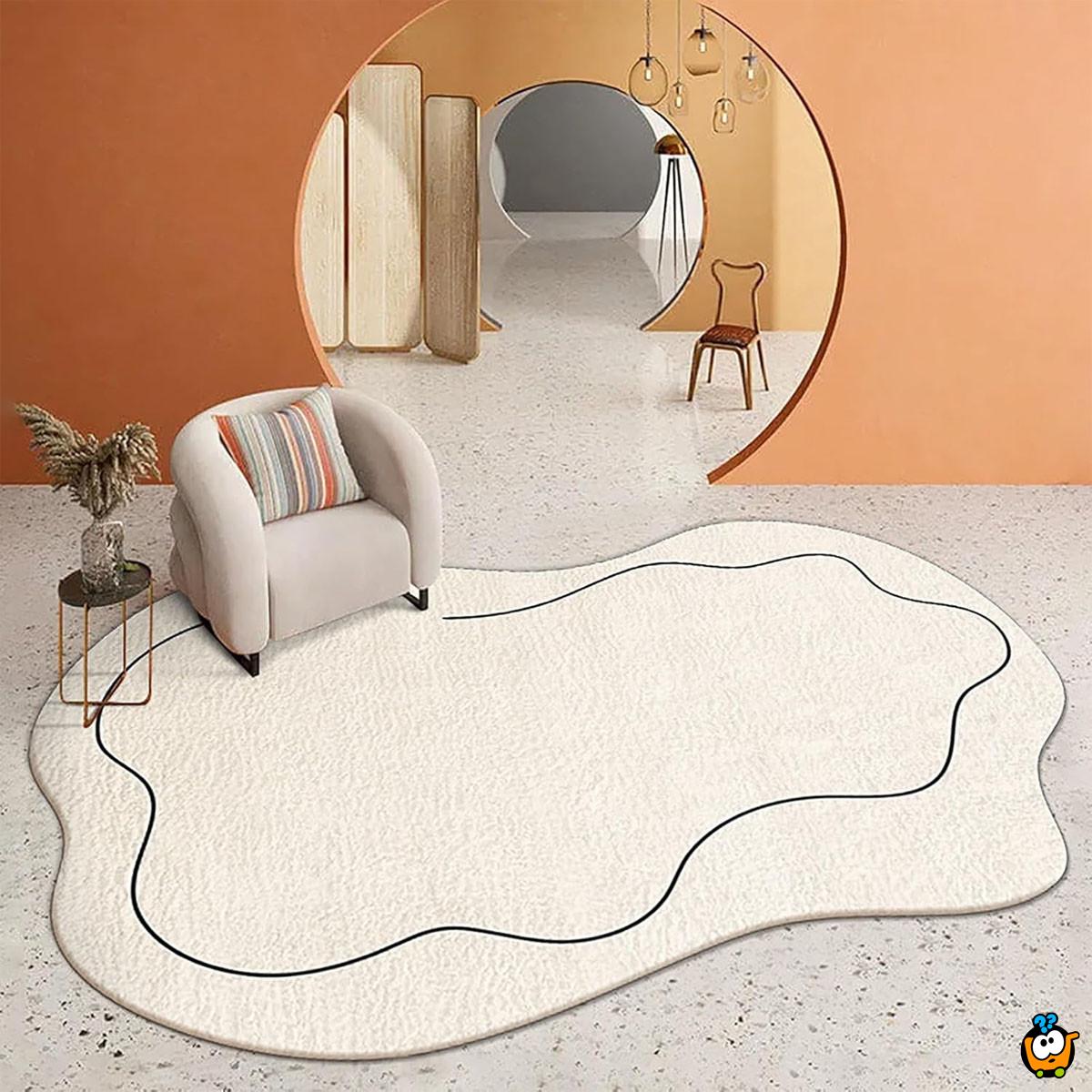 Soft Cloud - mekani beli tepih nepravilnog oblika