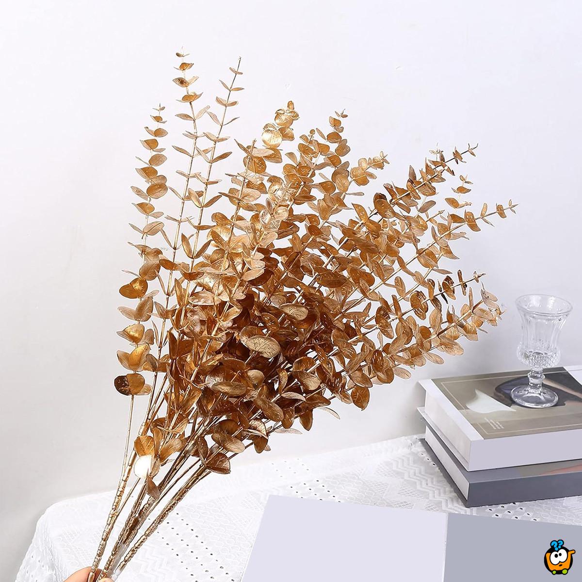 Golden Eucalyptus - Dekorativna grana u zlatnoj boji