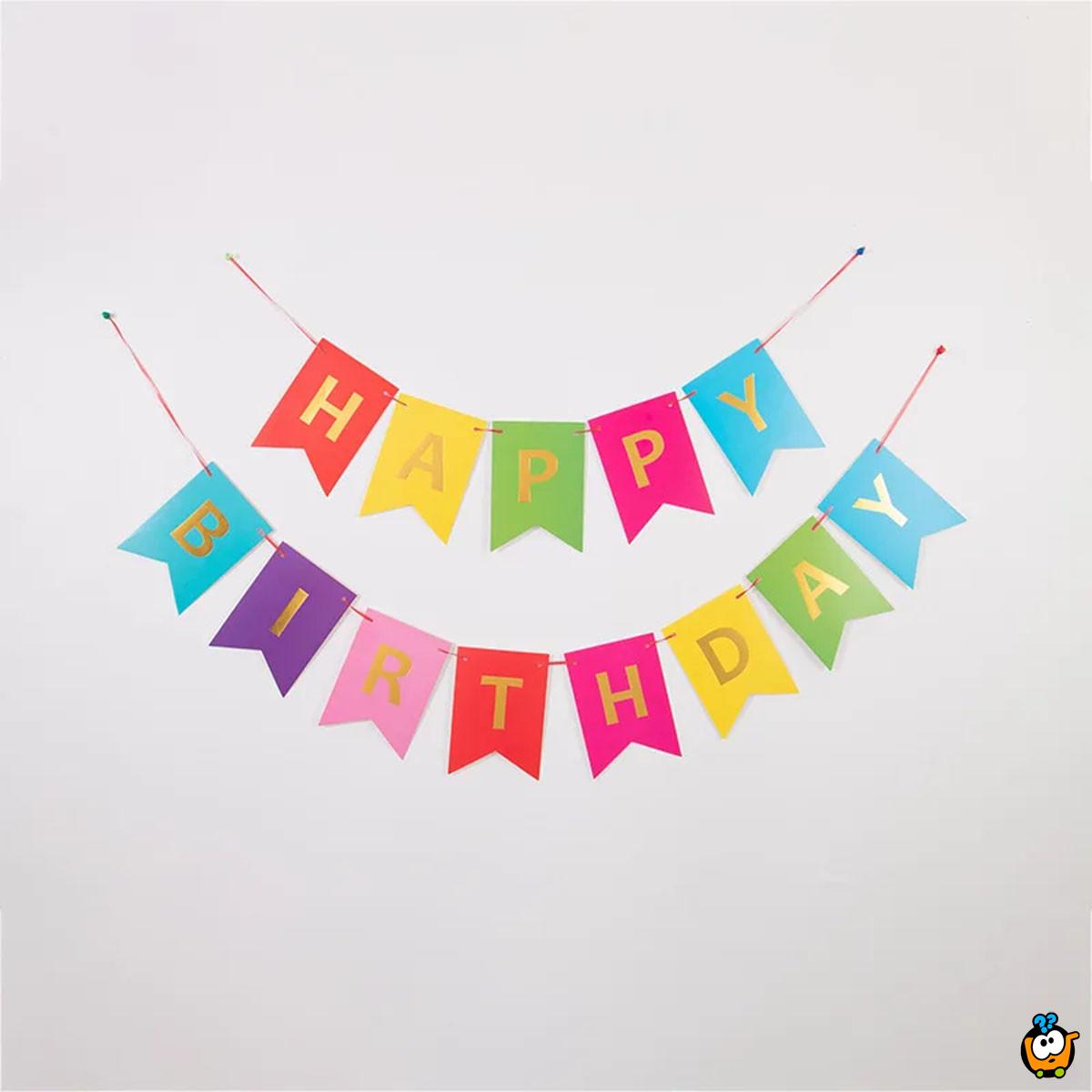 Birthday flag - Rođendanski natpis Happy Birthday