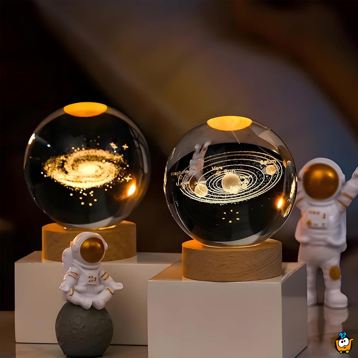 3D Galaxy Ball - Lampa u obliku kristalne kugle