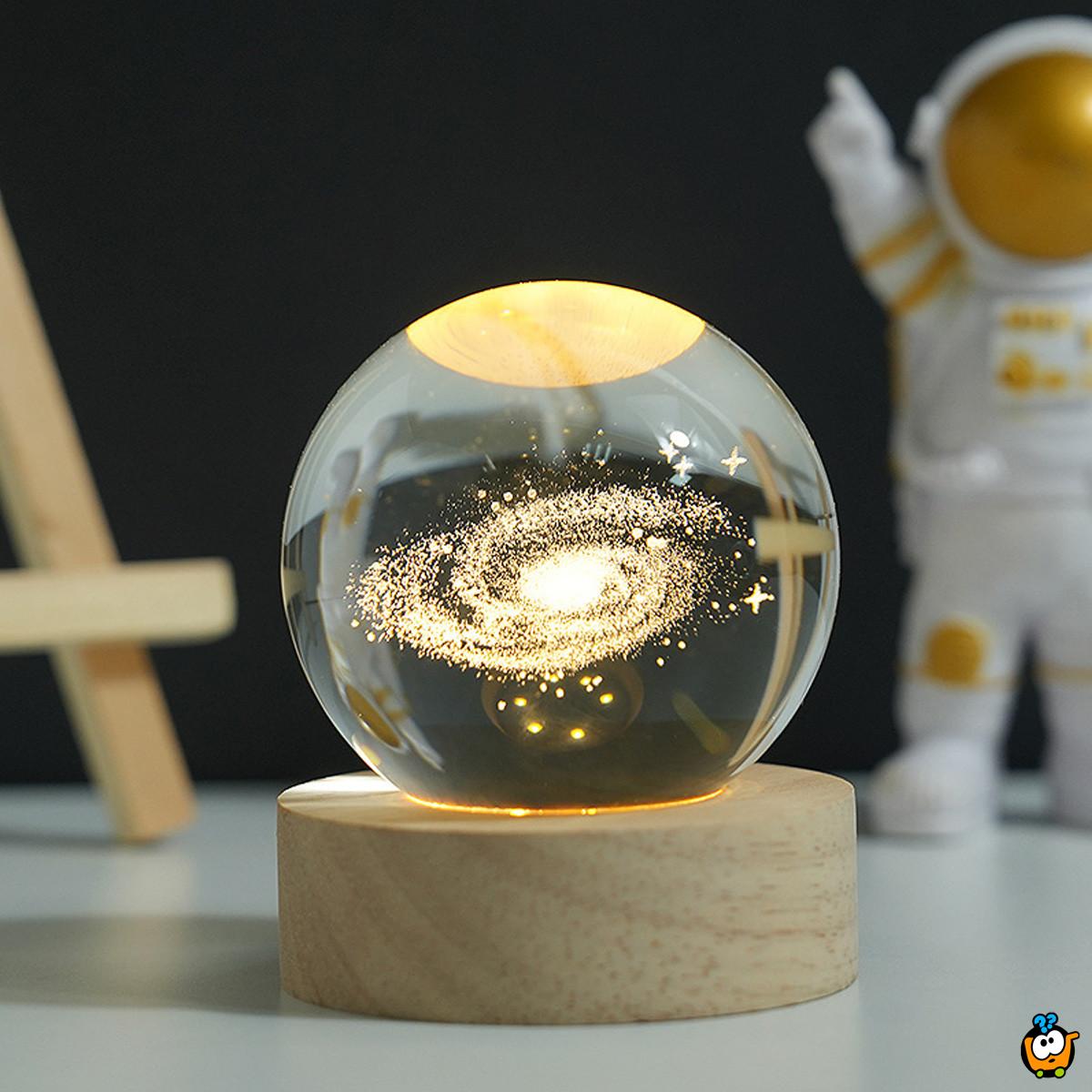 3D Galaxy Ball - Lampa u obliku kristalne kugle