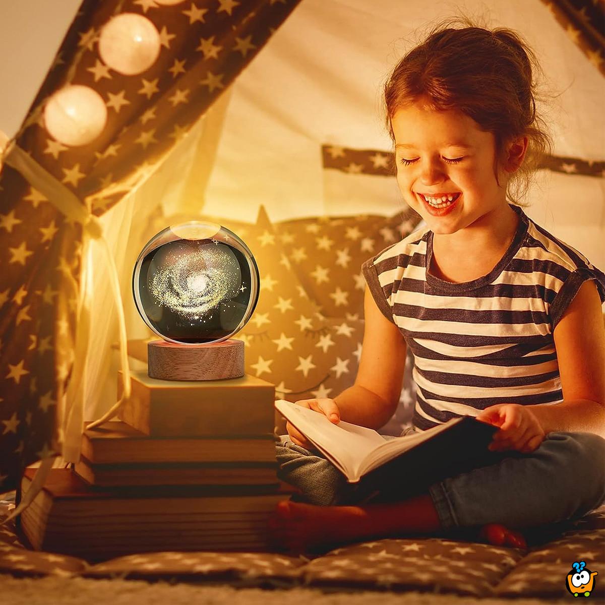 3D Galaxy Ball - Lampa u obliku kristalne kugle