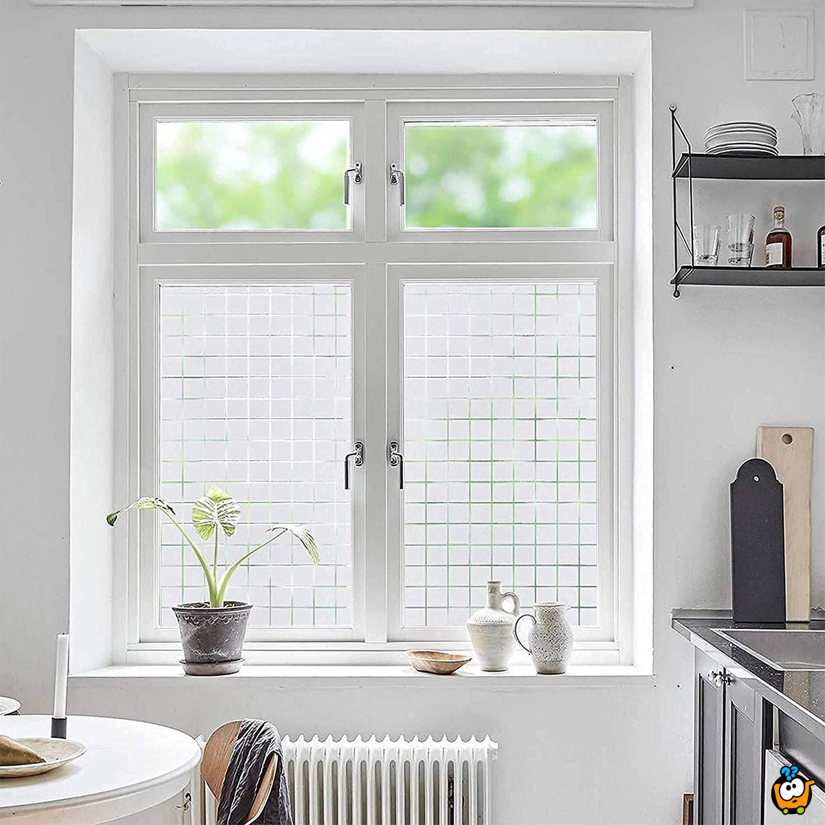 Window Film 40cm x 1m - Samolepljiva folija za staklo sa dezenom kvadratića