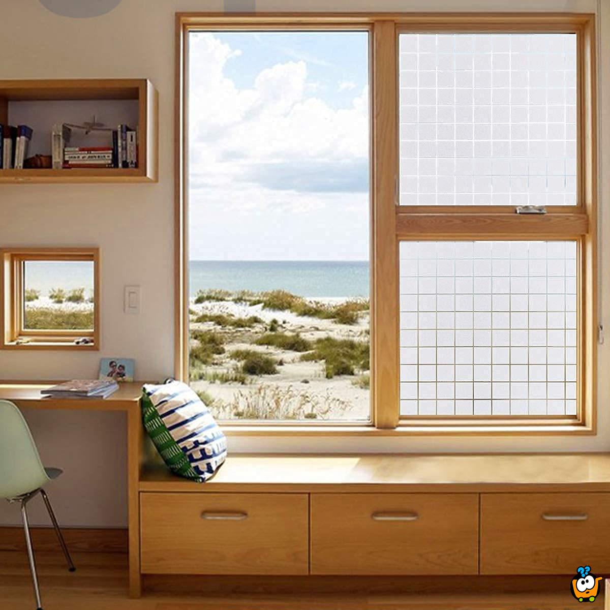 Window Film 40cm x 1m - Samolepljiva folija za staklo sa dezenom kvadratića