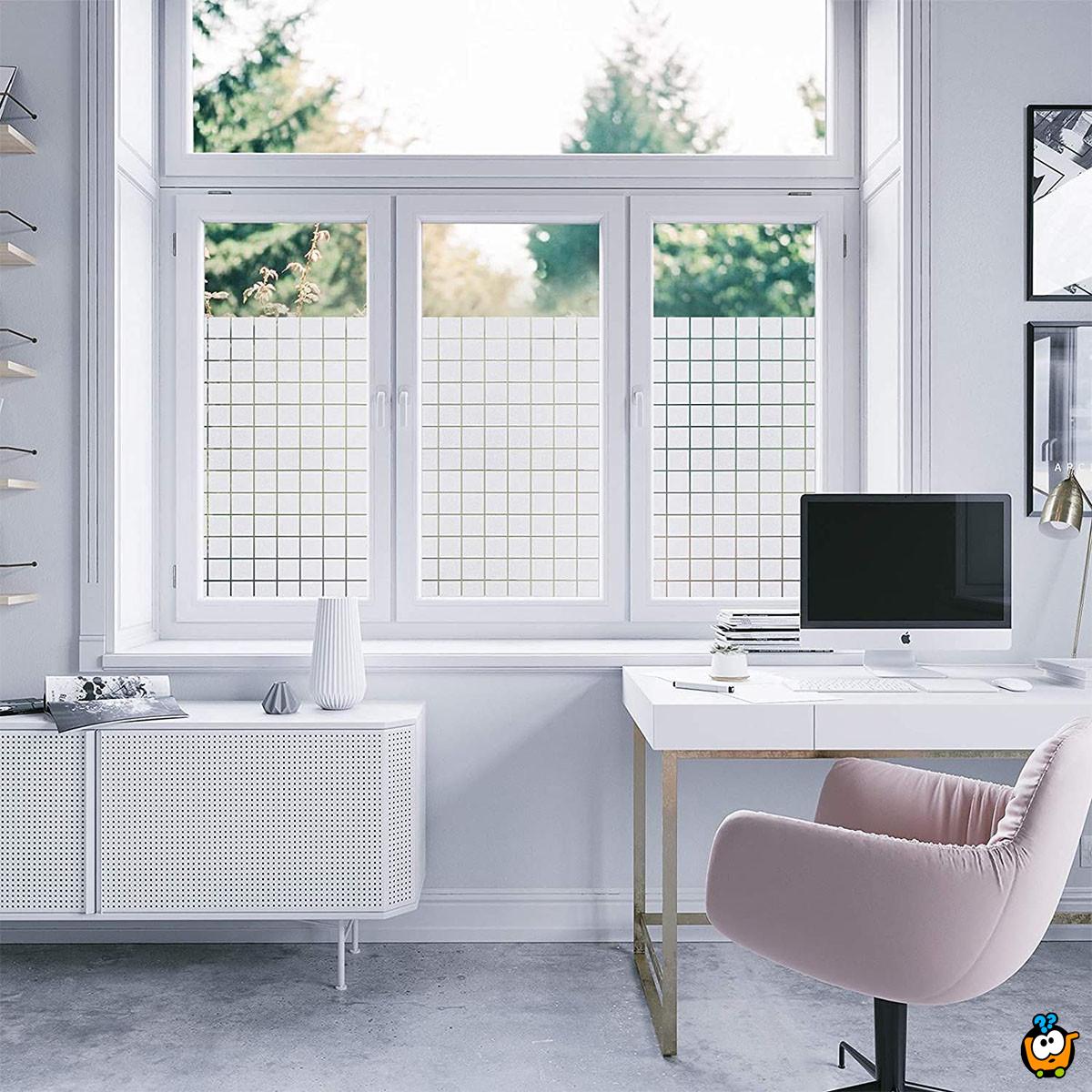 Window Film 40cm x 1m - Samolepljiva folija za staklo sa dezenom kvadratića