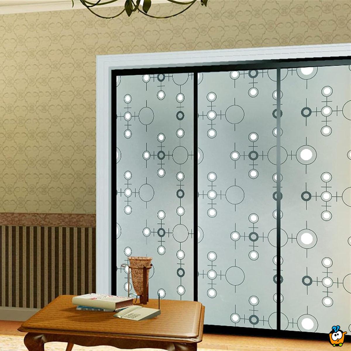 Window Film 40CM X 100CM - Folija za staklo sa dezenom KRUŽIĆA	