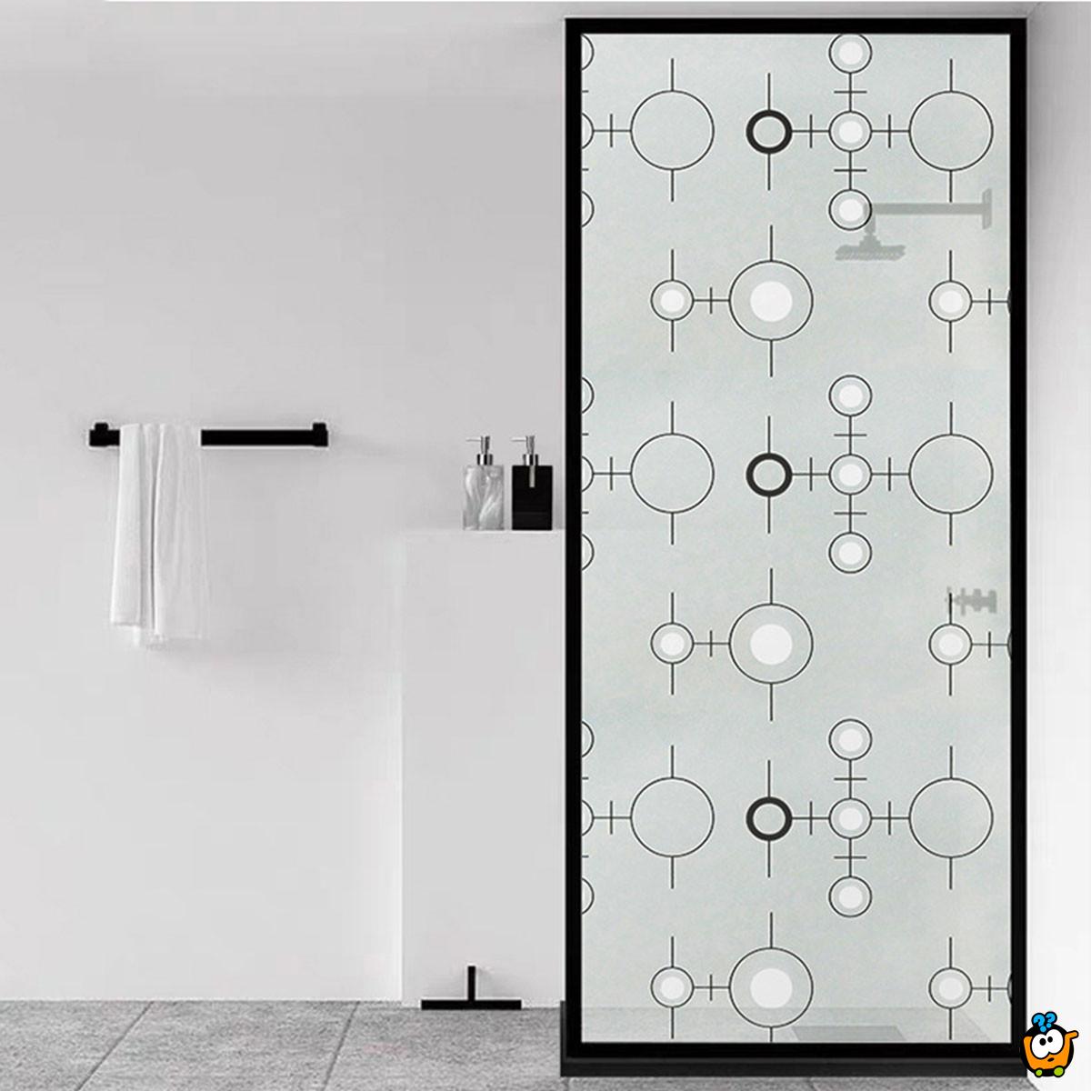 Window Film 40CM X 100CM - Folija za staklo sa dezenom KRUŽIĆA	