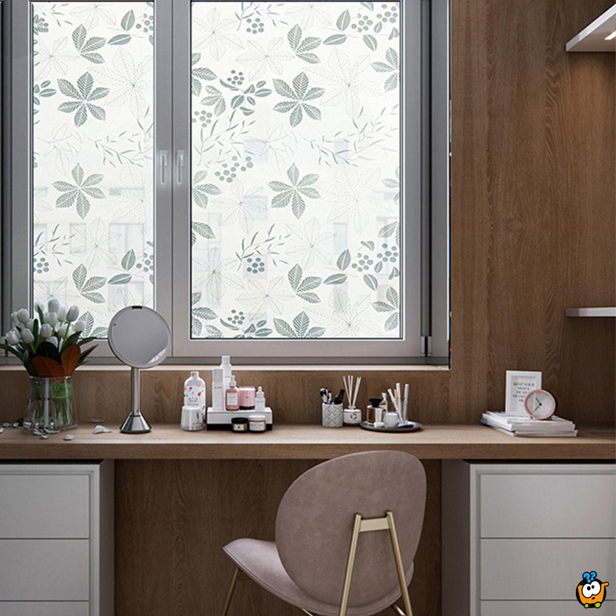 Window Film 40CM X 100CM - Folija za staklo sa dezenom LIŠĆA	