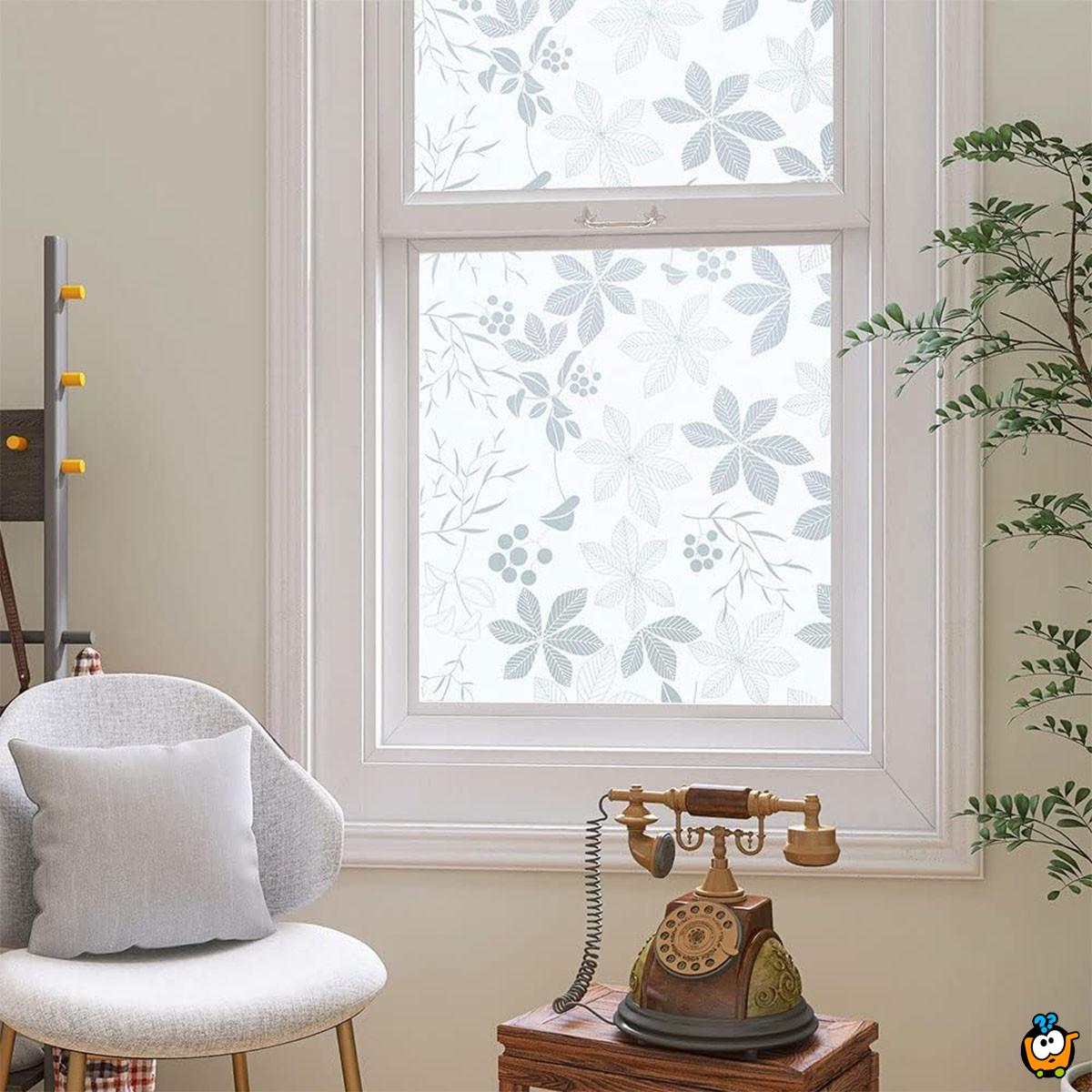Window Film 40CM X 100CM - Folija za staklo sa dezenom LIŠĆA	