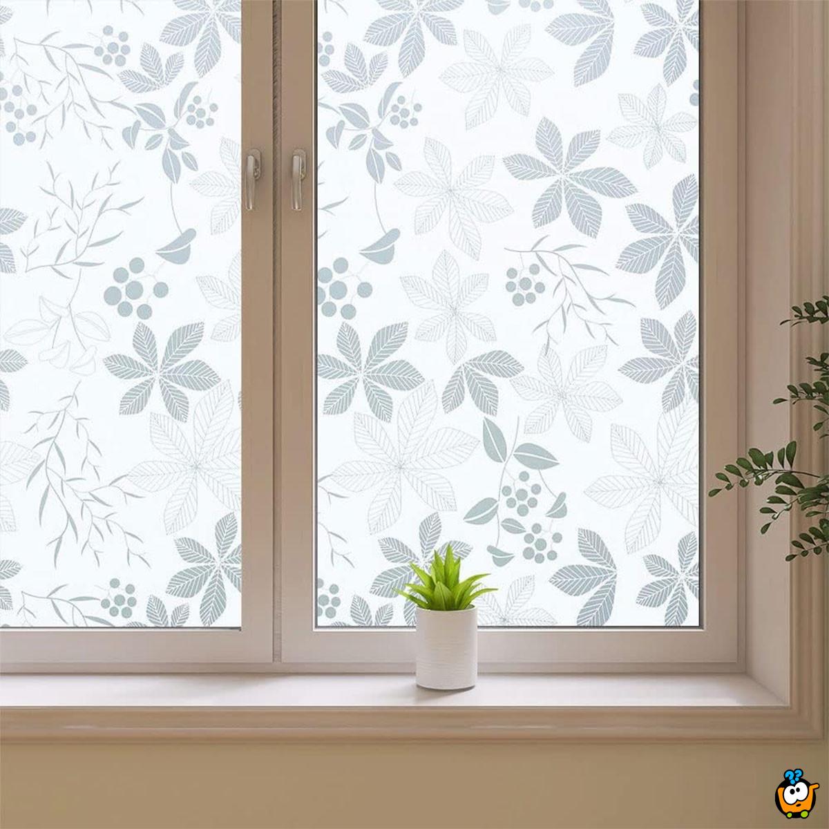 Window Film 40CM X 100CM - Folija za staklo sa dezenom LIŠĆA	