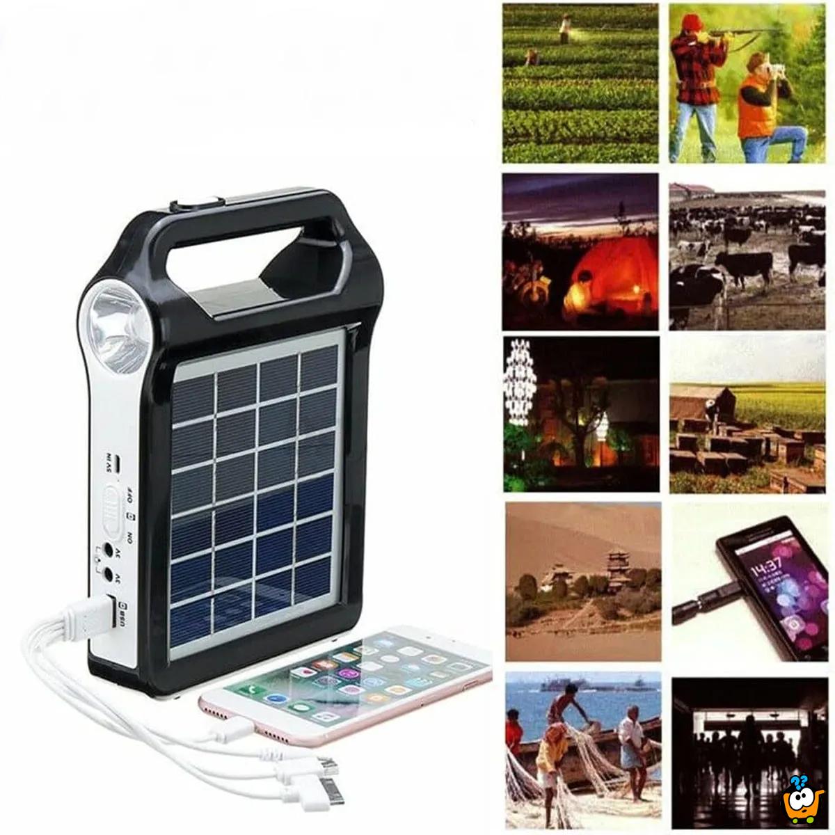 Prenosivi solarni generator sa osvetljenjem