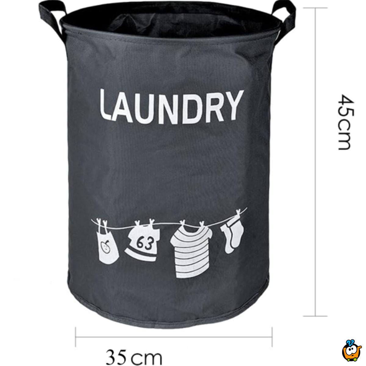 Laundry Basket - Platnena korpa za veš sa ručkama