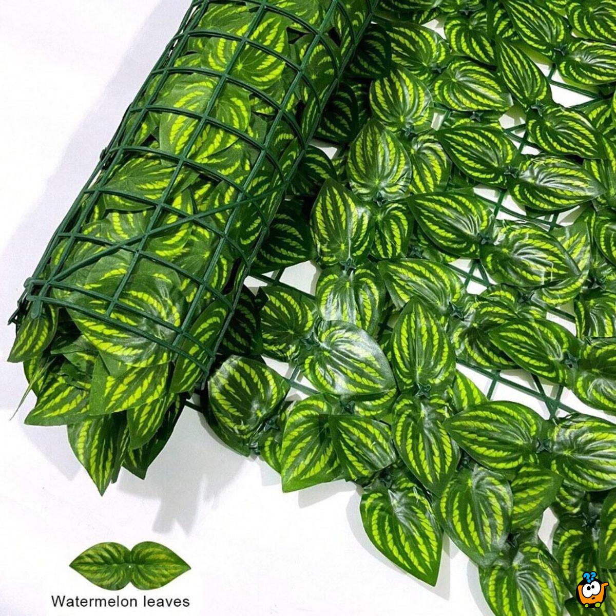 Watermelon Leaf mreža-ograda od veštačkog lišća 100x50 cm