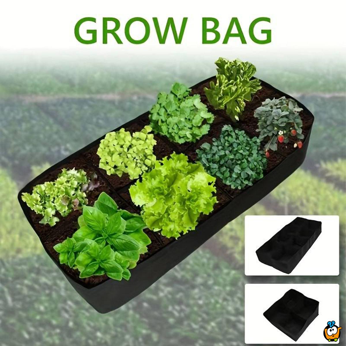 GROW BAG - Baštenska korpa za uzgoj biljaka sa 8 pregrada