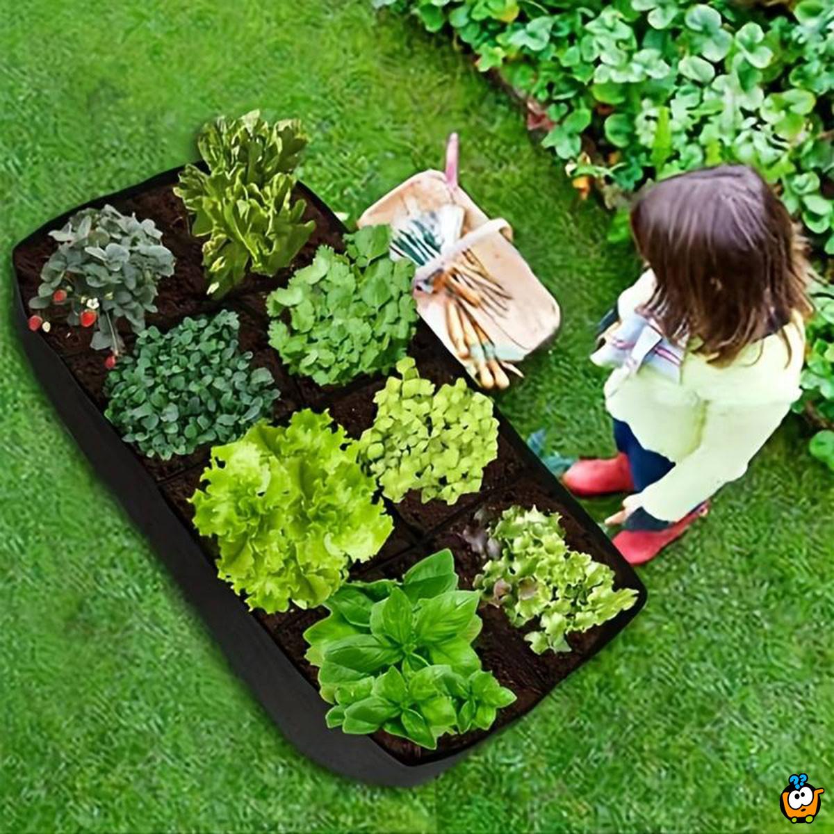 GROW BAG - Baštenska korpa za uzgoj biljaka sa 8 pregrada