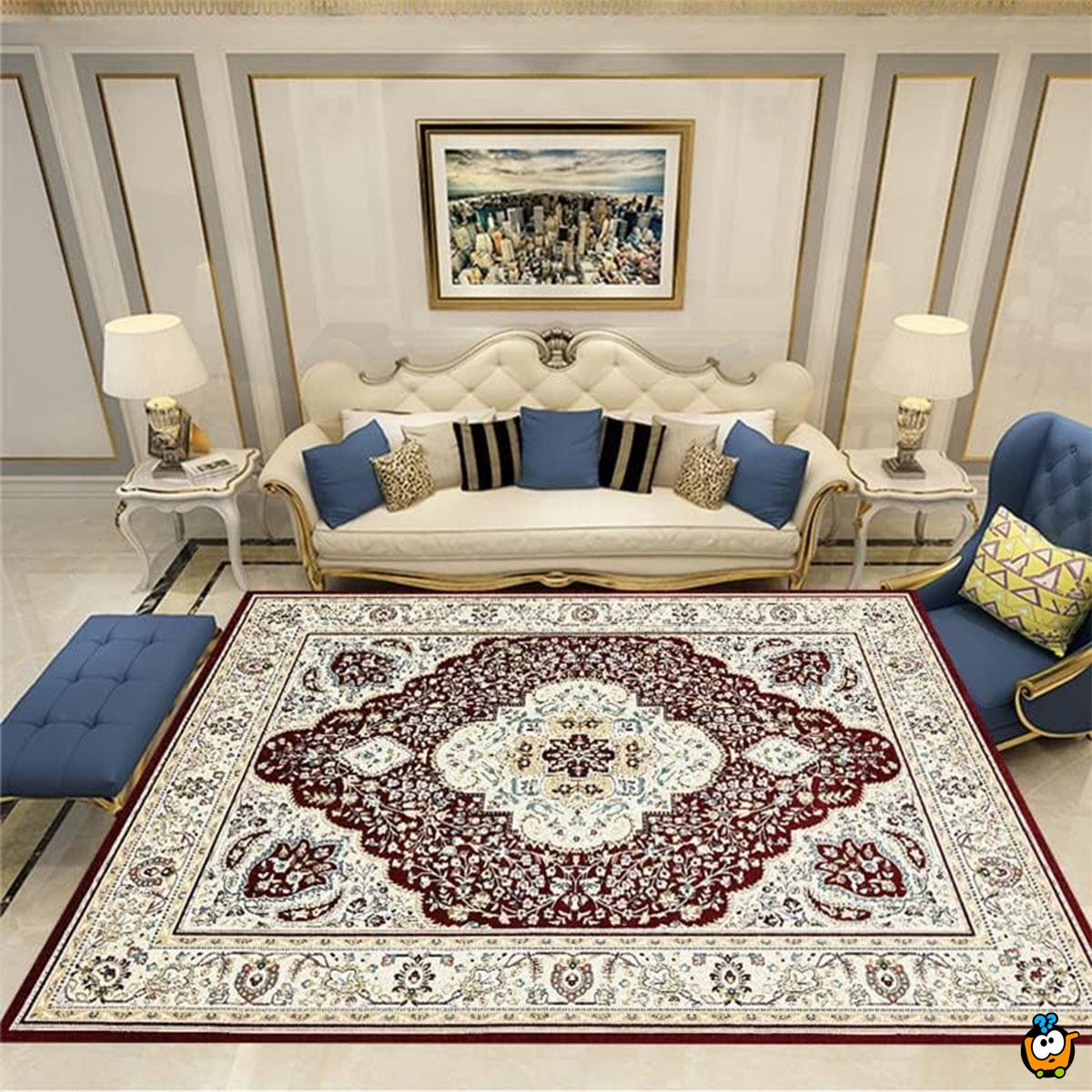 Retro tepih u persijskom stilu za dnevnu i spavaću sobu