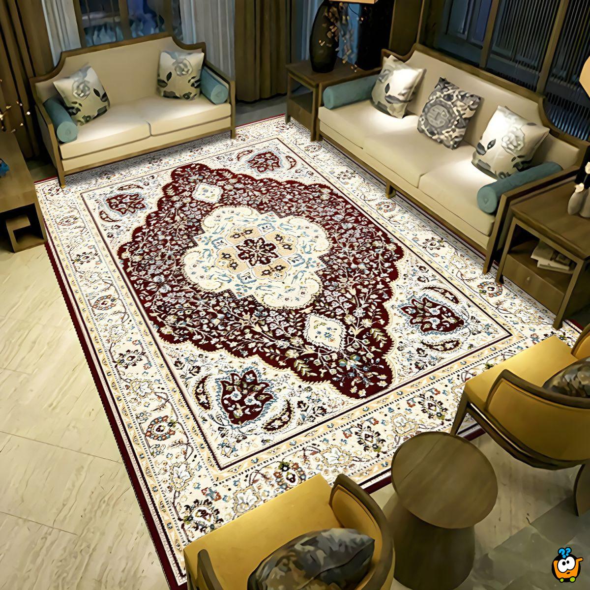 Retro tepih u persijskom stilu za dnevnu i spavaću sobu