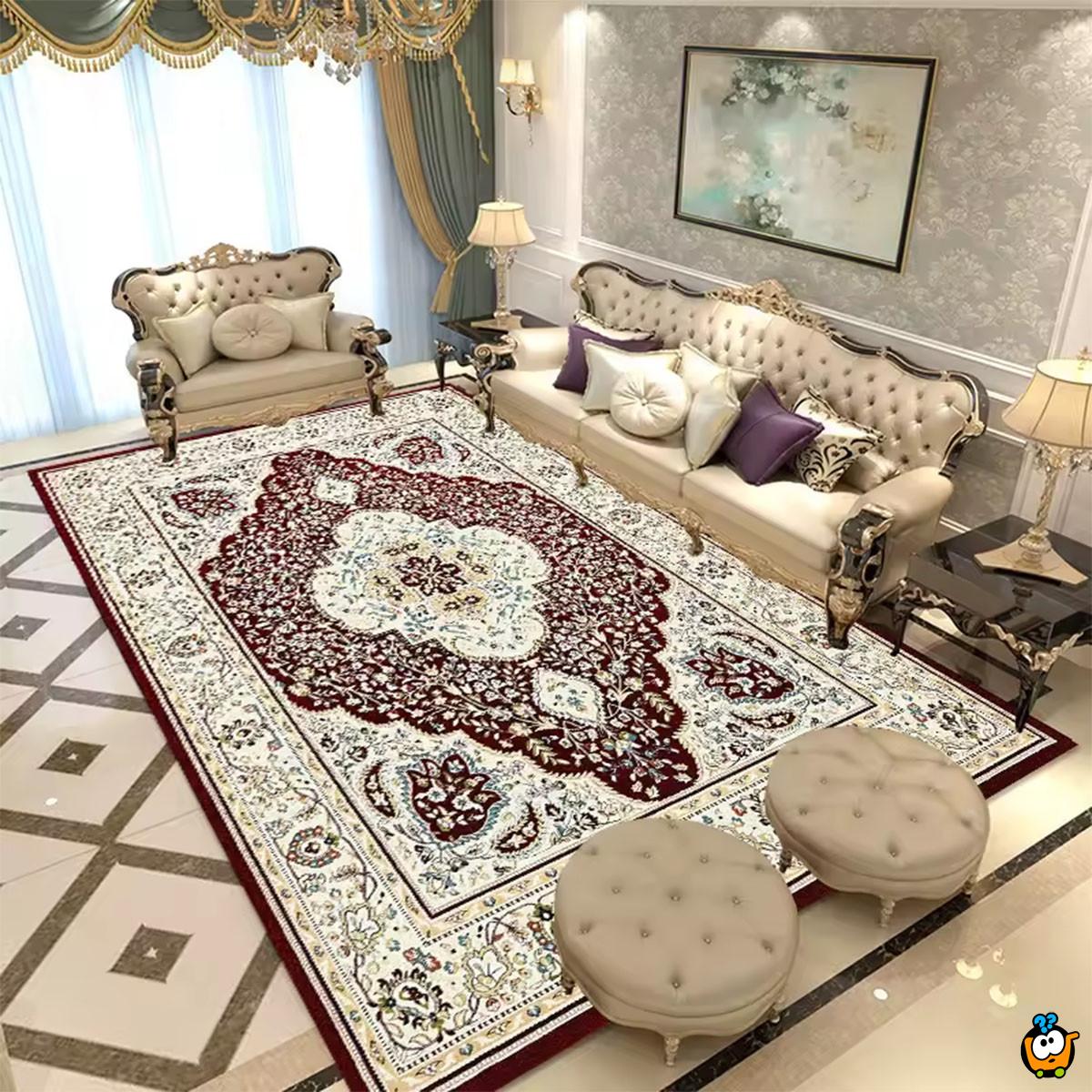 Retro tepih u persijskom stilu za dnevnu i spavaću sobu