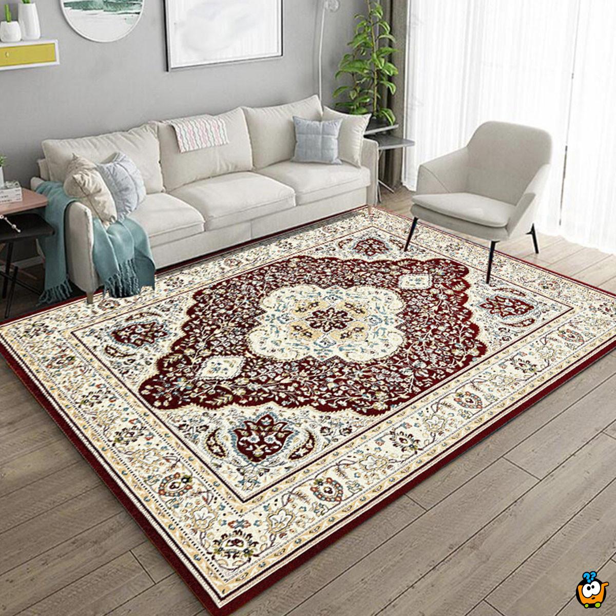 Retro tepih u persijskom stilu za dnevnu i spavaću sobu