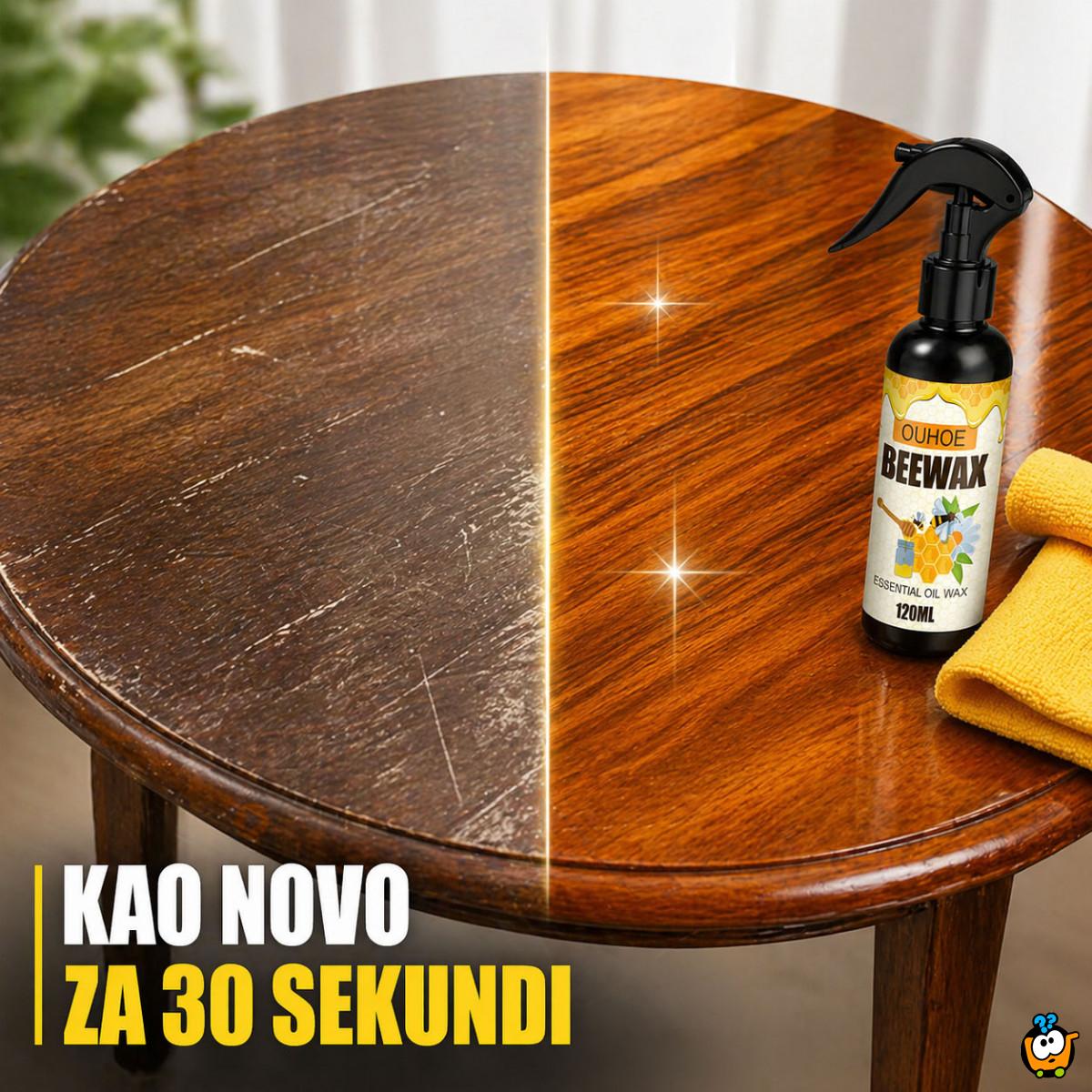 BEEWAX Sprej za drvo sa pčelinjim voskom – vraća sjaj za 30 sekundi