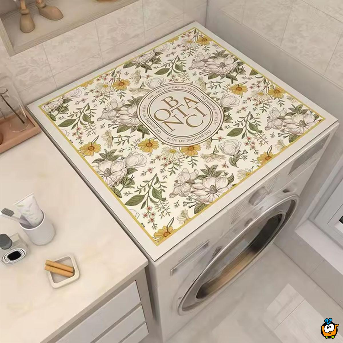 Protivklizna upijajuća podloga za veš mašinu - cvetni dezen