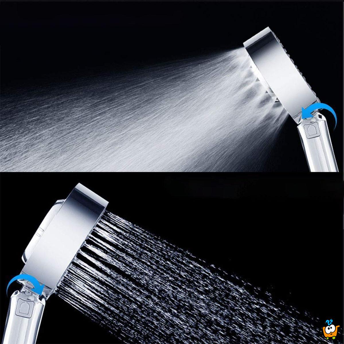 Dvosmerna glava tuša sa jakim pritiskom