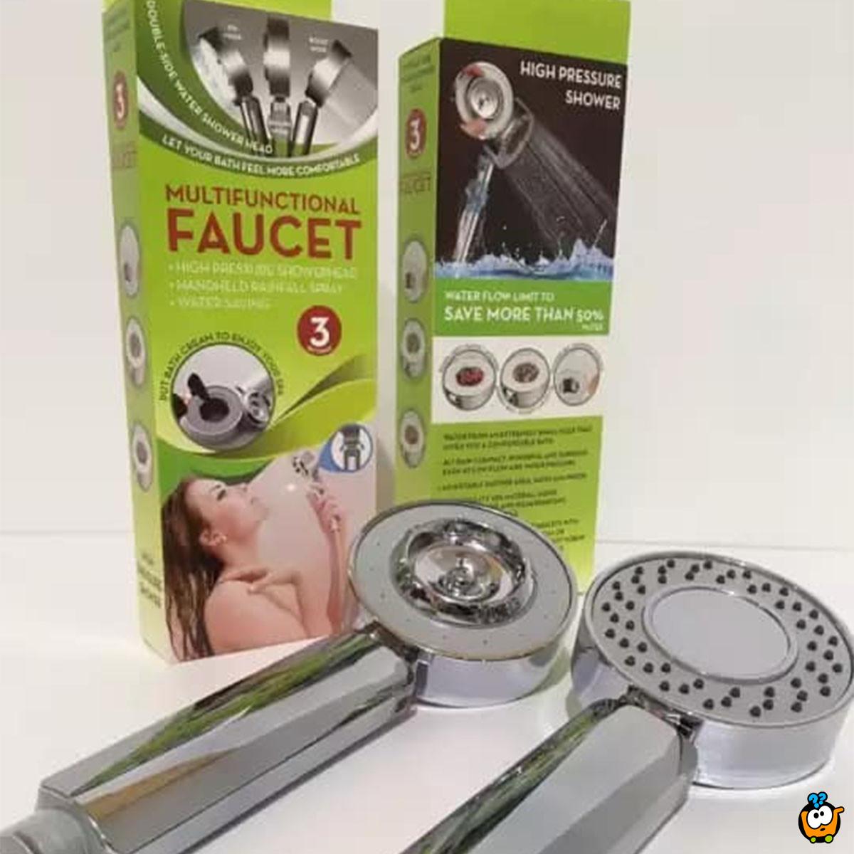 Dvosmerna glava tuša sa jakim pritiskom