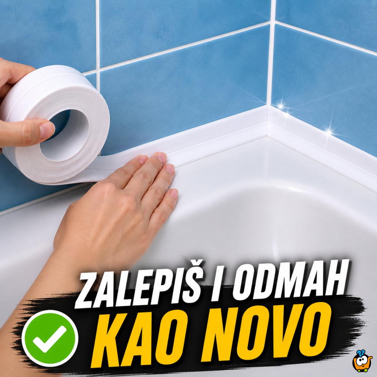 Samolepljiva vodootporna silikonska traka za spojeve – za kadu, lavabo i sudoperu