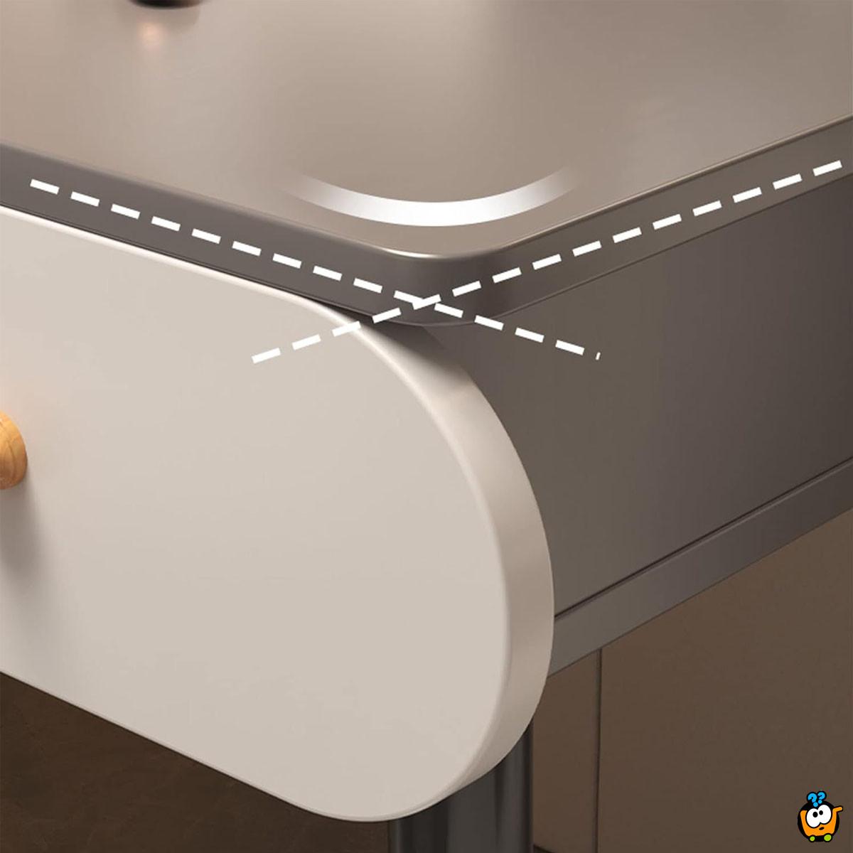 Toaletni stočić za šminkanje sa LED ogledalom na dodir - GRAY COLOUR MAKE UP