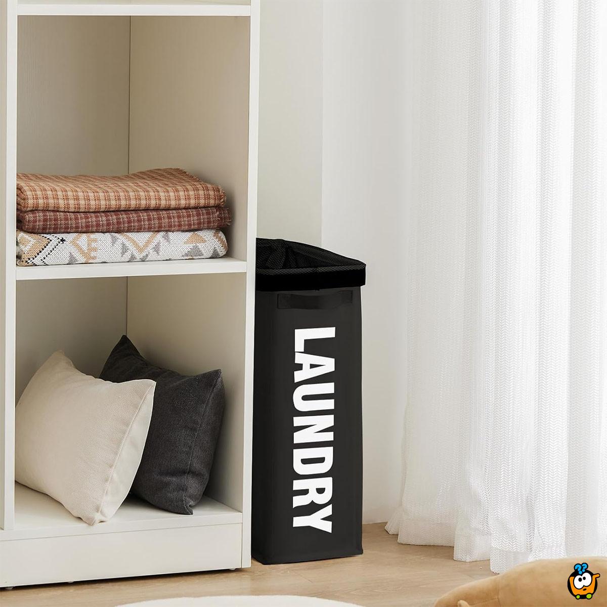 Uska korpa za veš sa točkićima