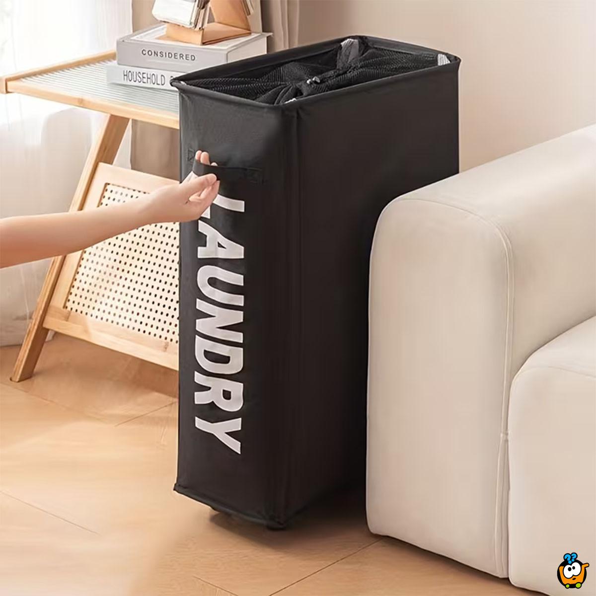 Uska korpa za veš sa točkićima