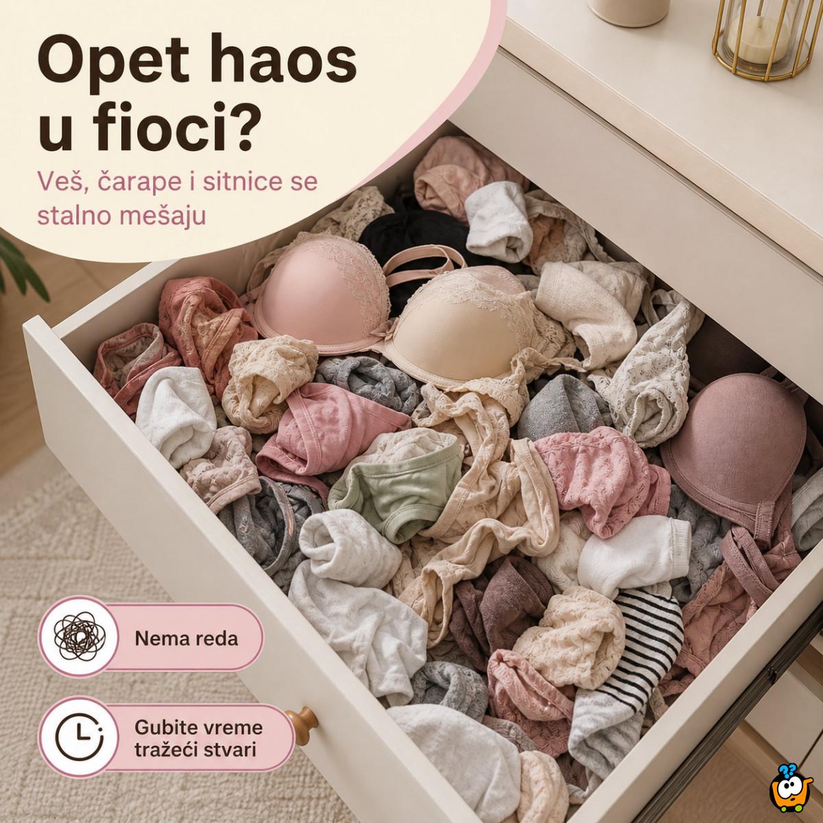 Organizer za fioku 6 pregrada – za donji veš, brushaltere i čarape