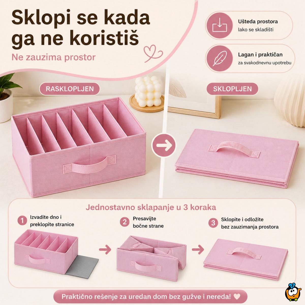 Organizer za fioku 6 pregrada – za donji veš, brushaltere i čarape