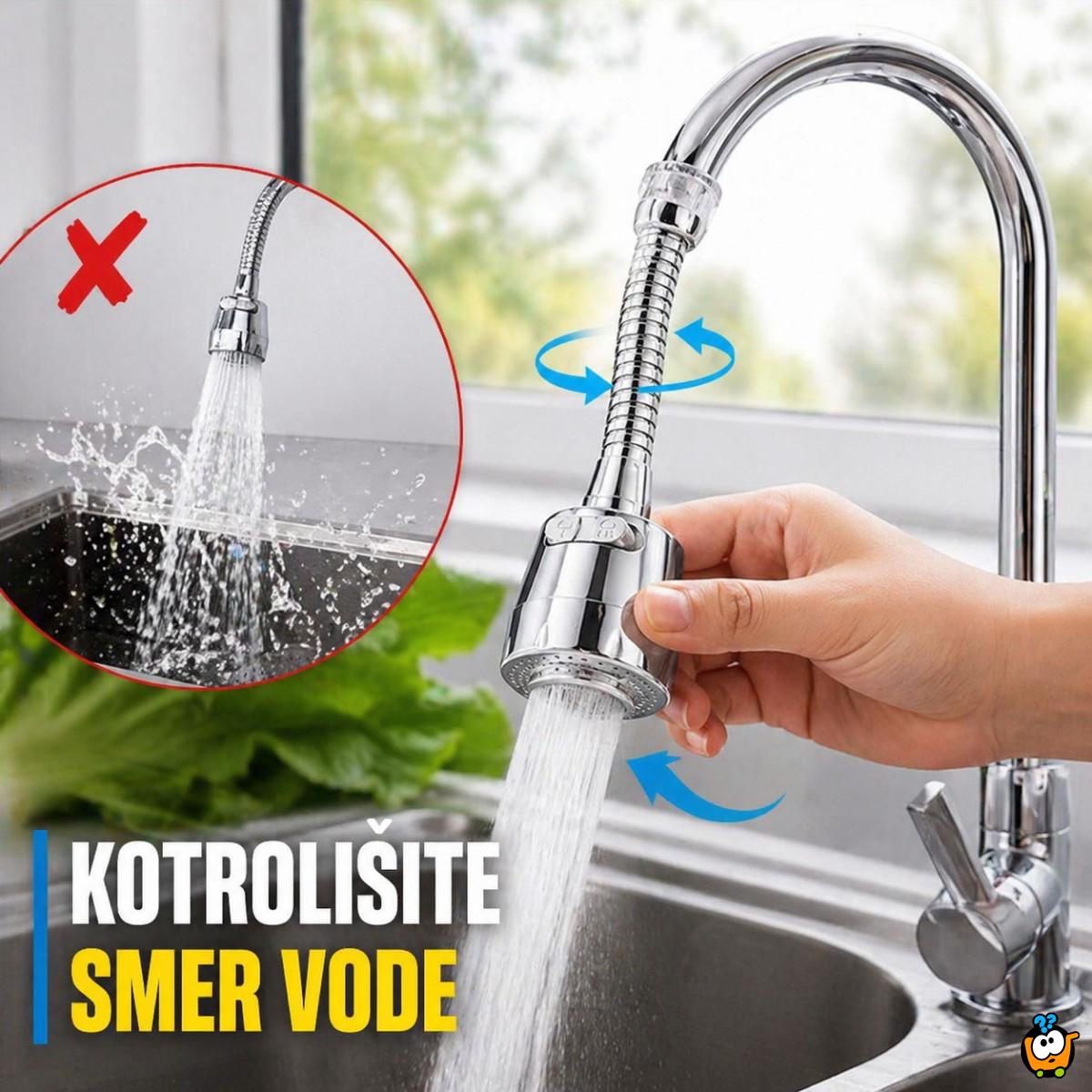 Fleksibilni nastavak za slavinu – usmeri vodu gde želiš