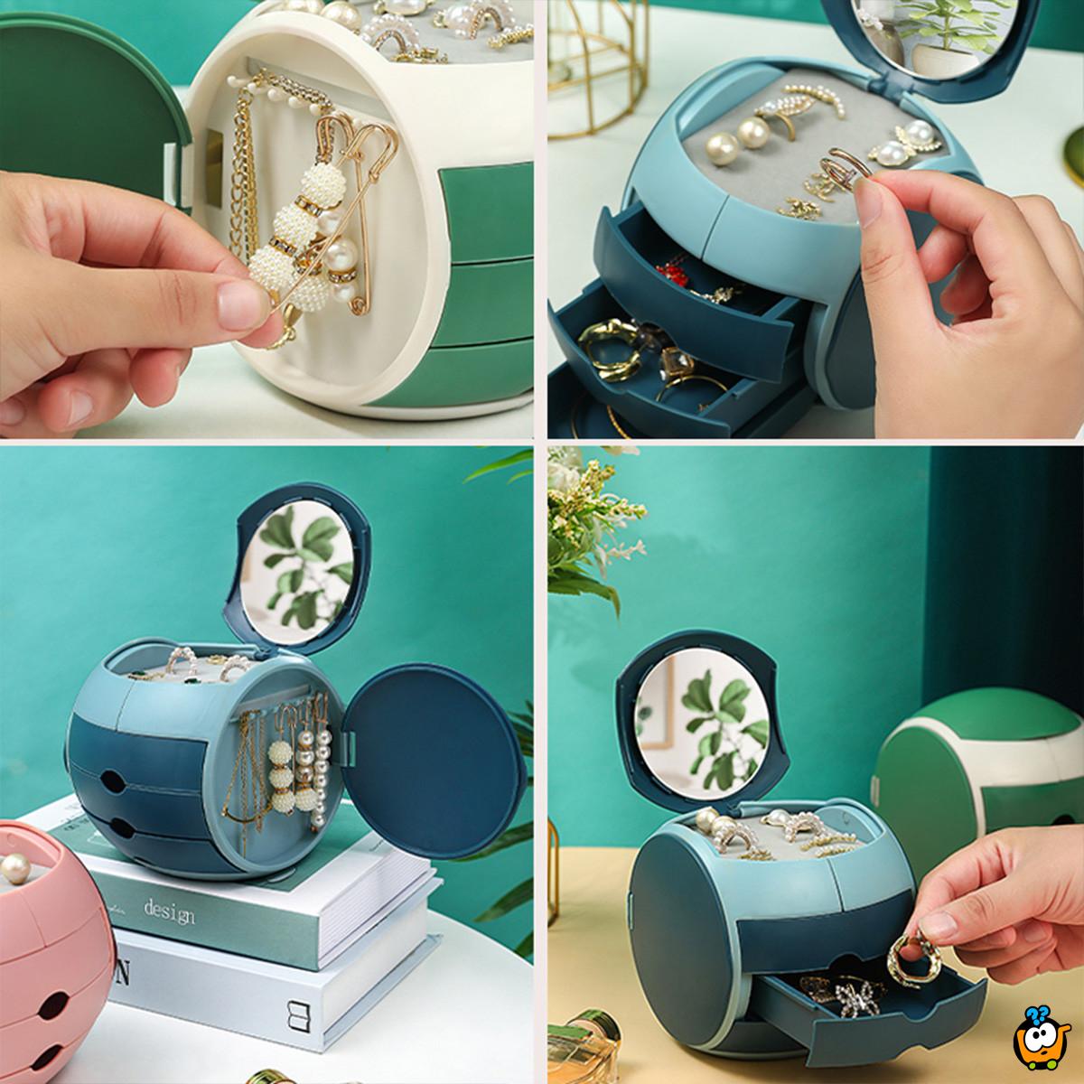 Glam Bomb - Okrugla kutija sa fiokama za nakit