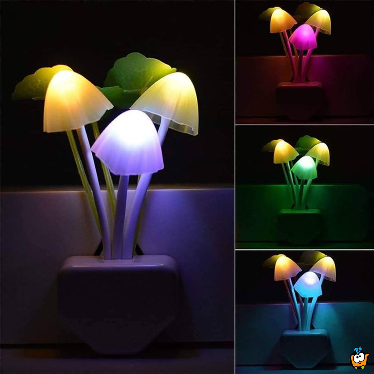 Svetlucave pečurke – Dekorativna lampa za utičnicu